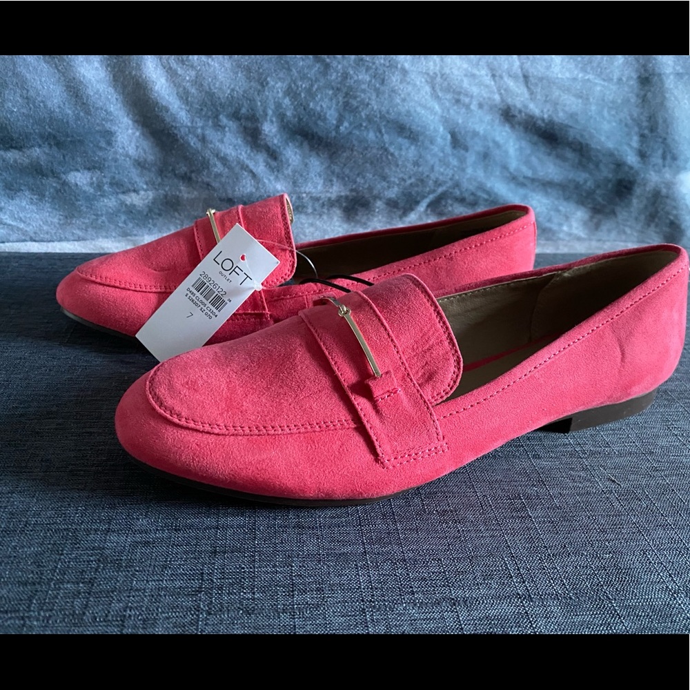 NWT Loft women’s red loafers size 7